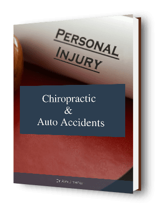 blog picture of law book with words personal injury chiropractic & auto accidents