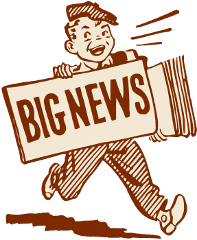 blog picture of cartoon paperboy big news