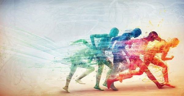 blog de imágenes de ilustración multicolor de corredores