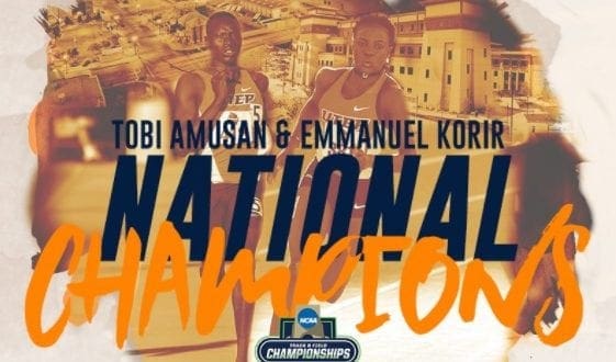 UTEP Home to Two NCAA Champions: Amusan únese a Korir