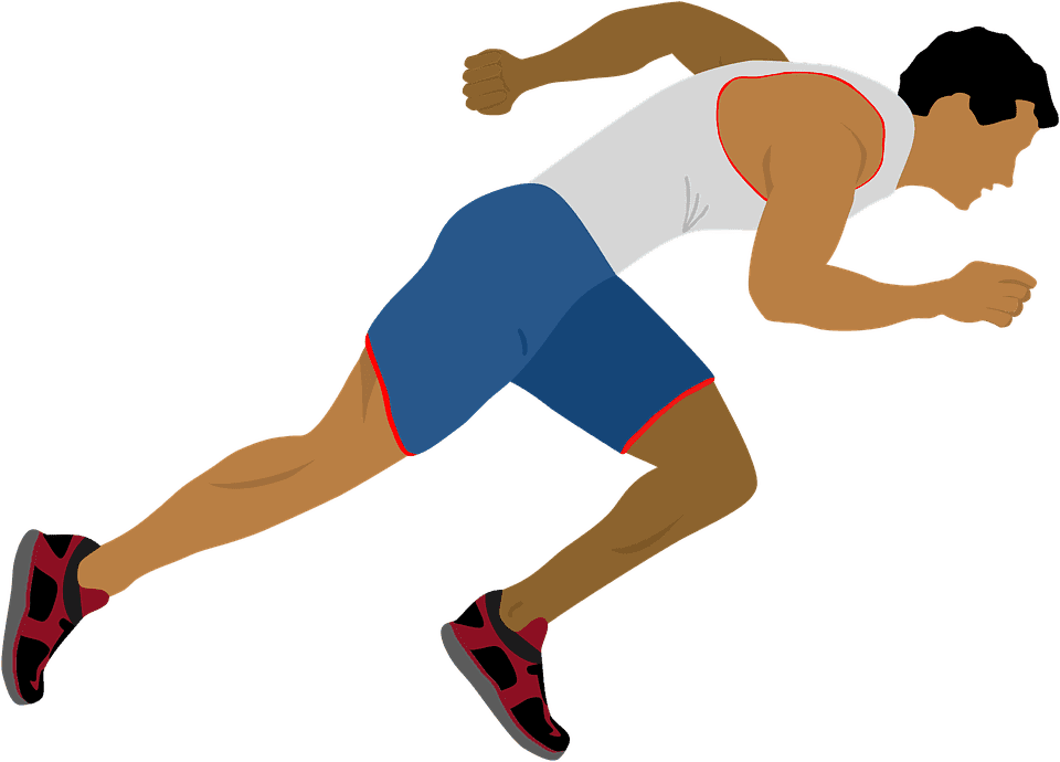 illustrazione di atleta piriformis di atleta in esecuzione