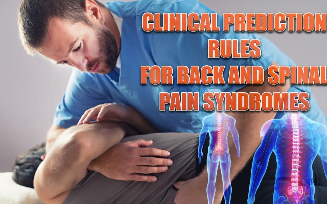 Clinical Prediction Rules For Back And Spinal Pain Syndromes